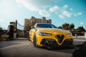 Alfa Romeo Giulia Quadrifoglio GTAm Conversion Kit by PariS'5 GaraGe - Complete Kit - FRP/ Carbon Fiber Combo